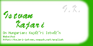 istvan kajari business card